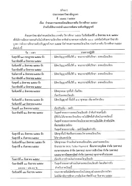 ปฏิทินการศึกษา สำหรับระดับปริญญาตรี ภาคปกติและภาคพิเศษ ภาคต้น 2559