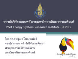 สถาบันวิจัยระบบพลังงานมหาวิทยาลัยสงขลานคริ P