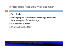Information Resource Management