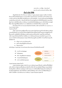 ต  นกําเนิดTPS - สถาบันเทคโนโลยีไทย