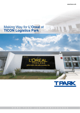 Making Way for L`Oreal at TICON Logistics Park