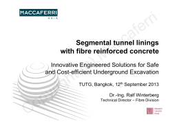 Fibres boost performance and productivity of segmental linings Dr