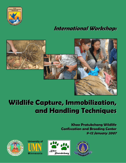 Wildlife Capture, Immobilization, and Handling Techniques