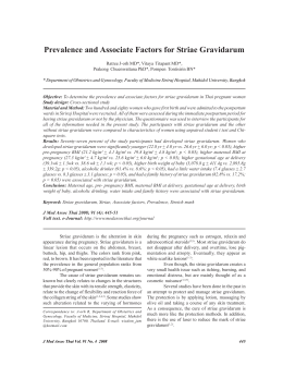 Prevalence and Associate Factors for Striae Gravidarum