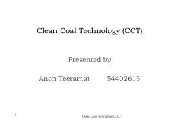 Clean Coal Technology (CCT)