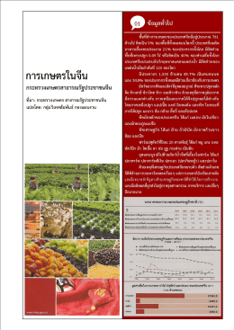 Agriculture in Chaina : การเกษตรในจีน