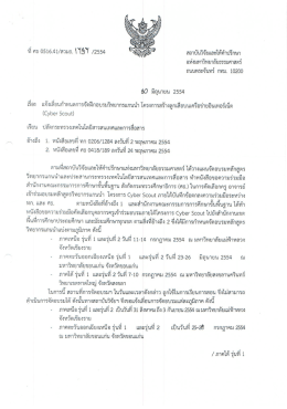 หื คธ 0516.ี1/สวมธ. ไโ่าิ /255ฝุ่ สถาบับวิจัยและให้ค่  ¹