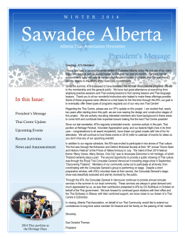 Sawadee Alberta - Alberta Thai Association