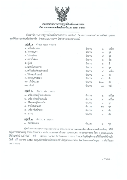 ประกาศขายทอดตลาดพัสดุชำรุด จำนวน 336 รายการ