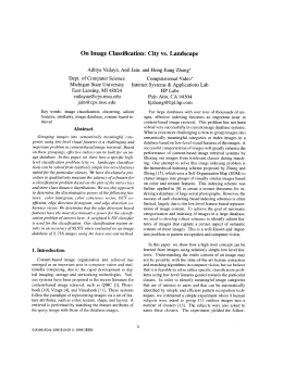 On image classification city vs landscape