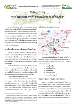 การพัฒนาตลาดการค้าชายแดนไทย: ตลาดโรงเกลือ - นสธ.