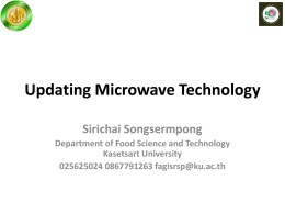 10.Updating of Innovative Food Processing Technologies microwave