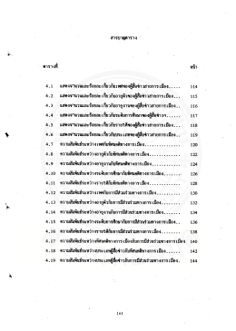 Page 1 สารบาญตาราง หน้า ที่ ตาราง 4.1 แสดงจ”านวนและร้อยละเกี่ยวกับ