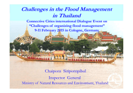 Challenges in the Flood Management in Thailand