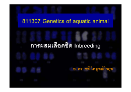 811307 Genetics of aquatic animal การผสมเลือดชิด Inbreeding