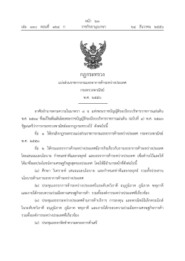 กฎกระทรวง - กฎหมายไทย