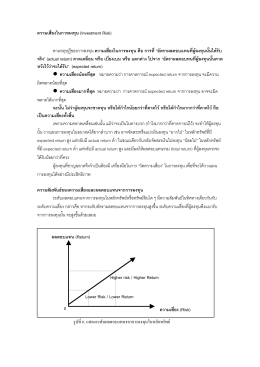 ความเสี่ยงในการลงทุน (Investment Risk) ตามทฤษฎีของการลง