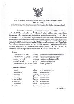 คำสั่ง สำนักวิจัยวิทยาศาสตร์และเทคโนโลยี