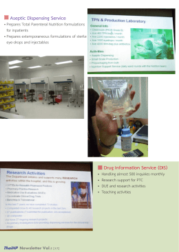 ThaiHP Newsletter Vol.5 - สมาคมเภสัชกรรมโรงพยาบาล