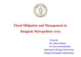 Flood Mitigation and Management in Bangkok Metropolitan Area