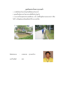 1. การจัดเก็บ ขยะในสระน้ําทุก วัน เมื่อมีขยะลง