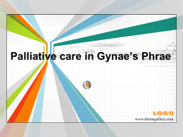 Palliative care in Gynae