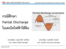 กรณีศึกษา Partial Discharge ในเคเบิลไฟฟ้าใต้ดิน www.ctw.co.th