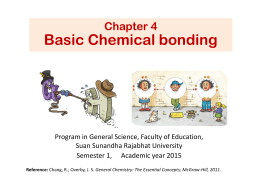 Basic chemical bonding 2015