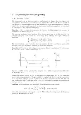 3 Ma÷orana particles (10 points)