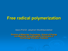 Free radical polymerization