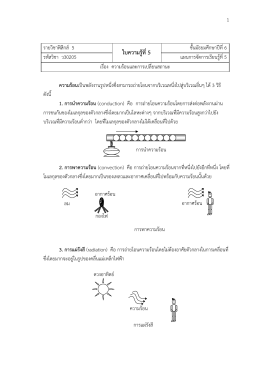 ใบความรู้ เรื่องความร้อนและการเปลี่ยนสถานะ