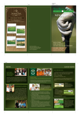newsletter - Royal Gems Golf and Sports Club