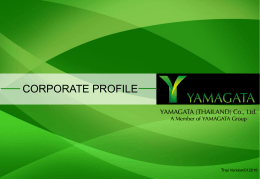 corporate profile - Yamagata (Thailand)