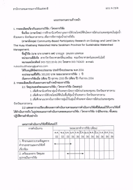 ชุมชนในลุ่มน้ำห้วยคะคาง จังหวัดมหาสารคาม เพื่อการจัดการลุ่มน้ำ อย่างยั่งยืน