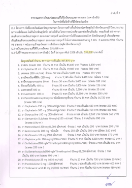 ราคากลาง - สำนักงานปศุสัตว์จังหวัดนนทบุรี