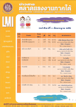 ส่งตำแหน่งงานว่าง รายสัปดาห์ที่ ๑ กรกฎาคม ๒๕๕๙ (ภาคเอกชน)