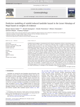 Predictive modelling of rainfall-induced landslide hazard in the