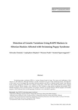 Detection of Genetic Variations Using RAPD Markers in Siberian