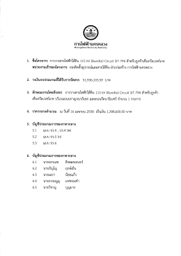 ชือโครงการ การวางสายไฟฟ้าใต้ดิน 115 ฒ (อ็นกย่ํอ)