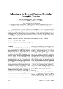 Indomethacin for Recurrent Cutaneous Necrotizing