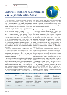 Inmetro é pioneiro na certificação em Responsabilidade Social