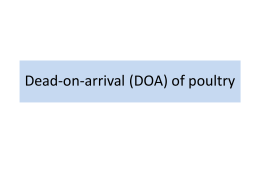 Dead-on-arrival (DOA) of poultry