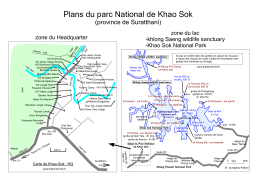Plans du parc National de Khao Sok