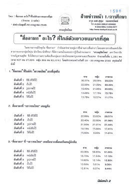 Page 1 1 596 โพล : สื่อลามกอะไร? ที่ไกล้ตัวเยาวชนมากที่สุด s = * ฝ่าย