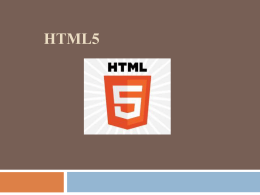 2. HTML5