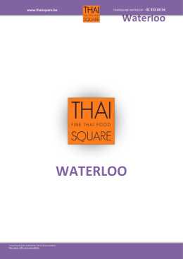 Télécharger la carte du Thai Square Waterloo