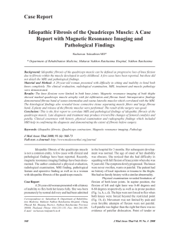 Idiopathic Fibrosis of the Quadriceps Muscle: A Case