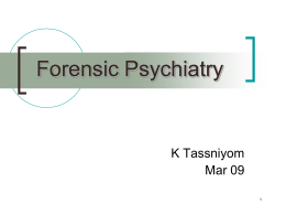 Forensic Psychiatry