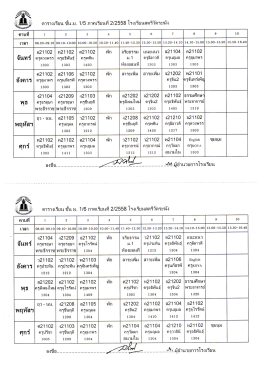 ตารางเรียน ซัน ม. 1/5 ภาคเรียนที 2/2558 โรงเรียนสตรีว