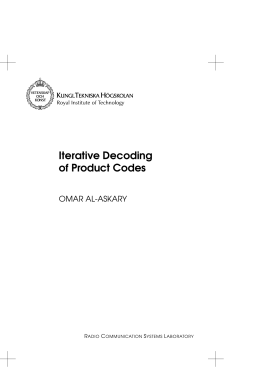 Iterative Decoding of Product Codes
